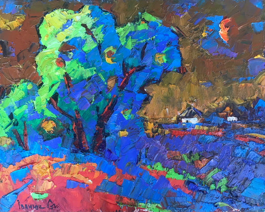 Oil painting Moonlit night Ivanyuk Alex