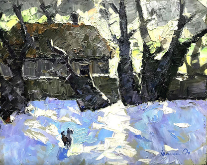 Oil painting Backlight from month Ivanyuk Alex