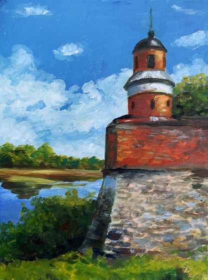 Oil painting View from the castle Valentina Simashchuk