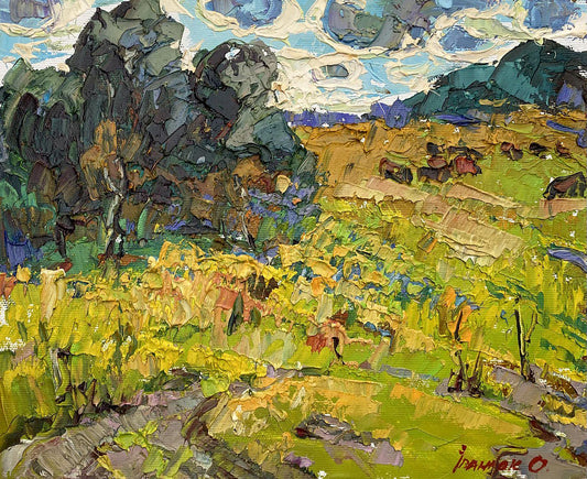 Oil painting Behind the grove-grove Ivanyuk Alex