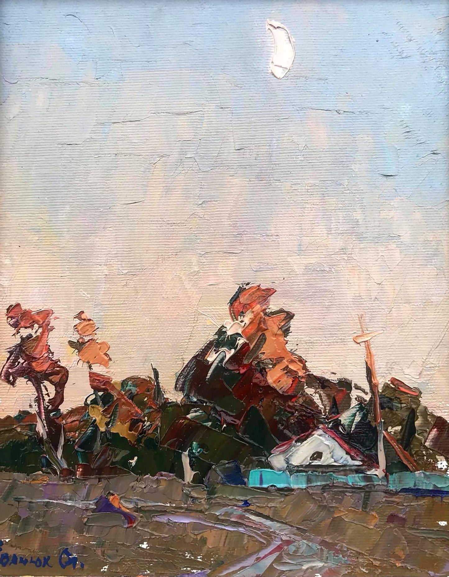 Oil painting Twilight Colors Over the Countryside Alex Ivanyuk