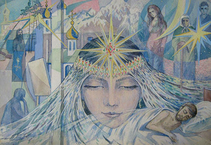 Watercolor painting Dreams Savenets Valery