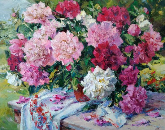 Oil painting Peony Alexander Nikolaevich Cherednichenko