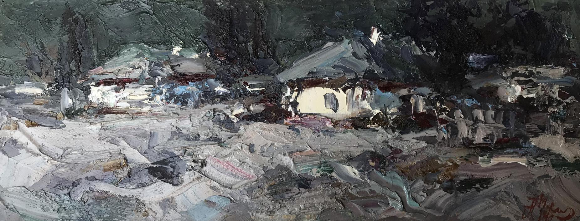 Oil painting Night has come Alexander Nikolaevich Cherednichenko