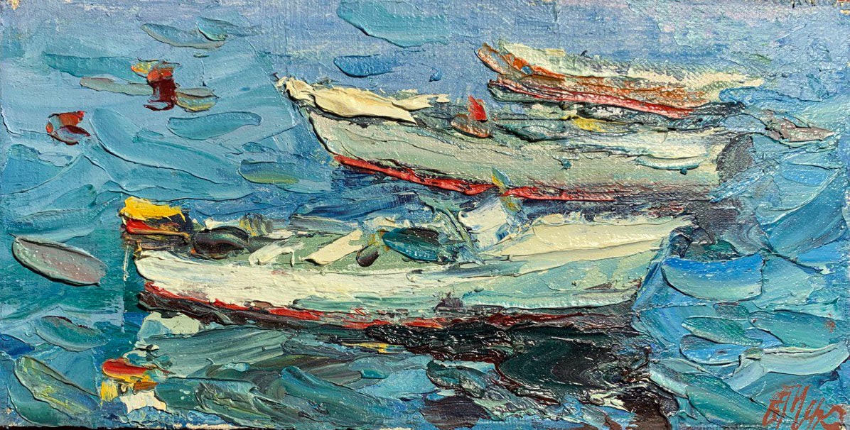 Oil painting Coastal Companions Alexander Nikolaevich Cherednichenko