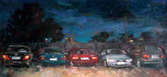 Oil painting Parking Alexander Nikolaevich Cherednichenko