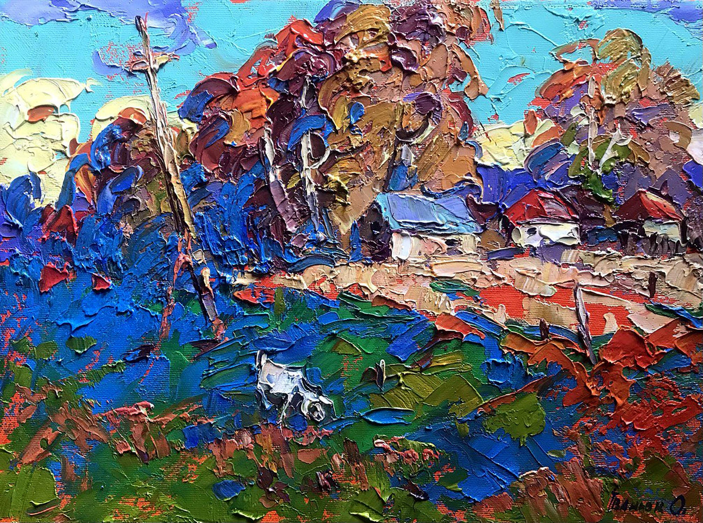 Oil painting Warm rays of the sun Ivanyuk Alex