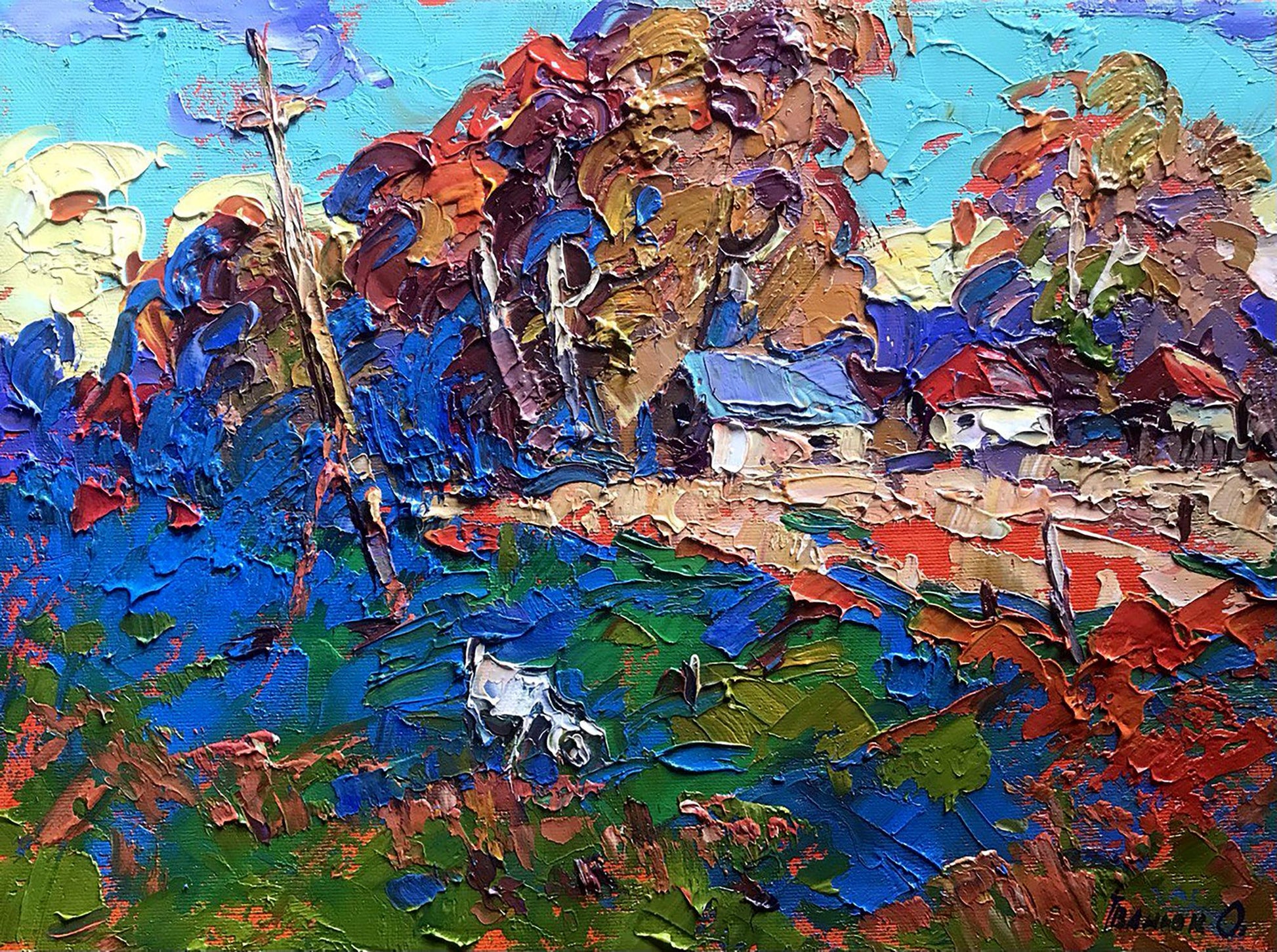 Oil painting Warm rays of the sun Ivanyuk Alex