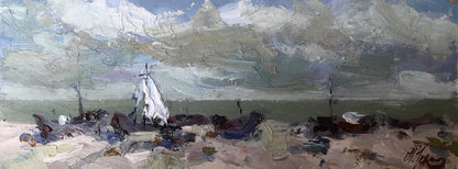 Oil painting Fisherman's Beach Alexander Nikolaevich Cherednichenko