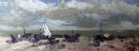 Oil painting Fisherman's Beach Alexander Nikolaevich Cherednichenko