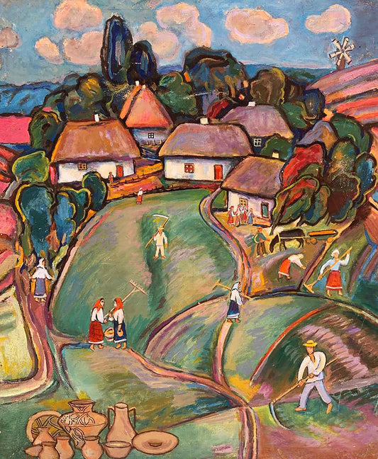 Oil painting Country flavor Unknown artist