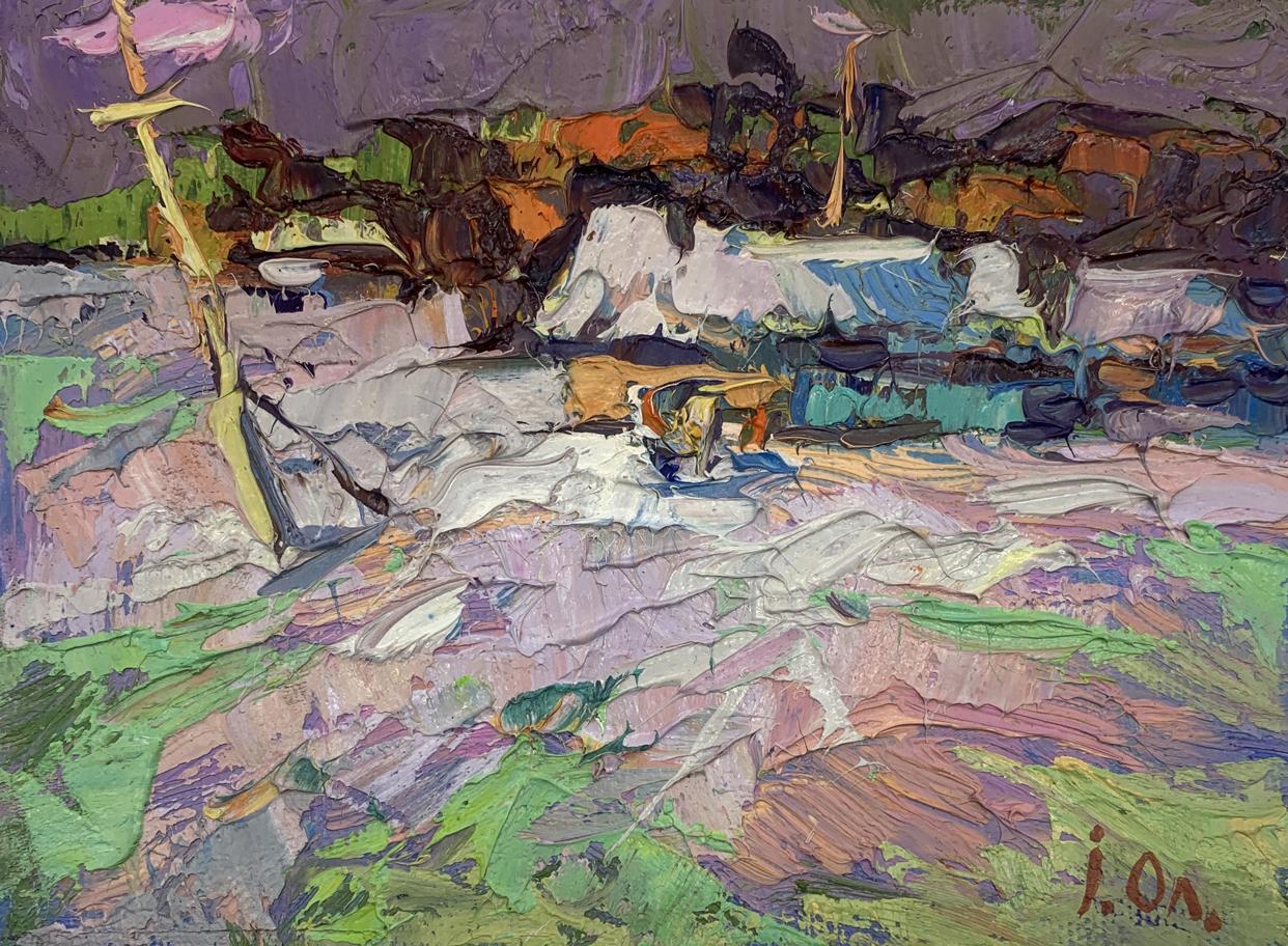 Oil painting On the edge of the village Alex Ivanyuk