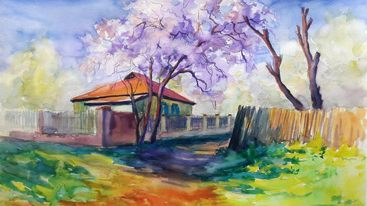 Watercolor painting Spring motif Serdyuk Boris Petrovich
