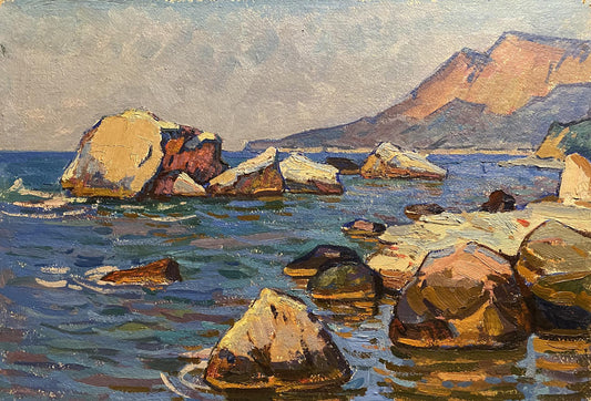 Oil painting Sea shore Grigoriy Ruban