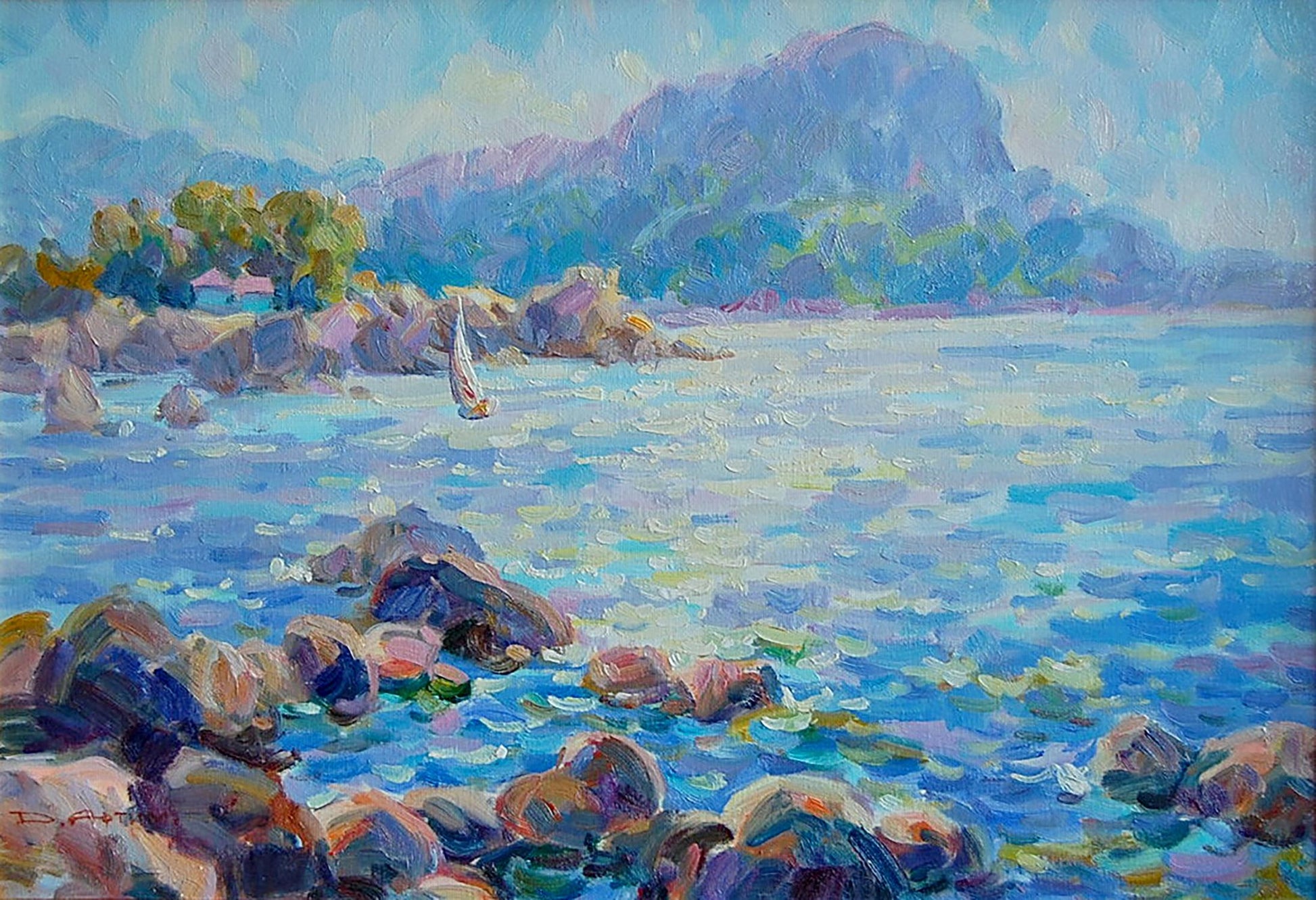 Oil painting Crimea morning Artim Dmitry
