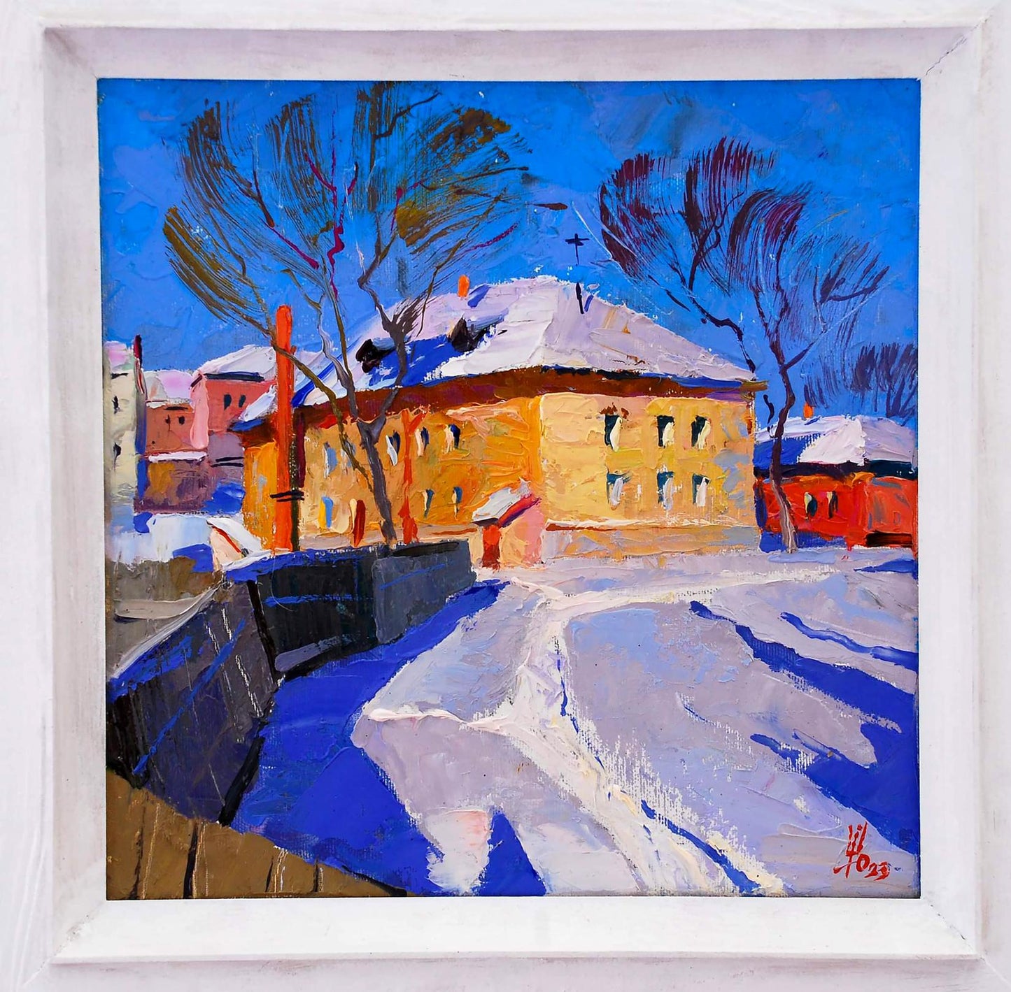 Oil painting It was snowing Egor Shvachunov
