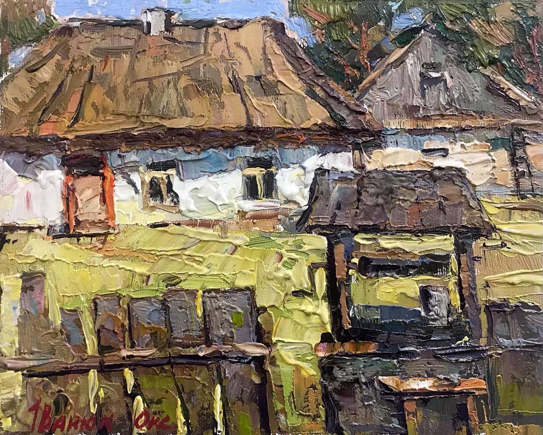 Oil painting Sunny courtyard Ivanyuk Oksana