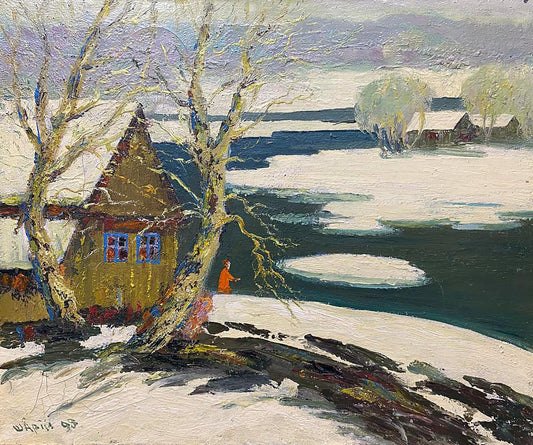 Oil painting Winter landscape Shariy Anatoly Ivanovich