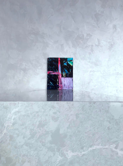 Abstract acrylic painting Leaving night Valeria Sign