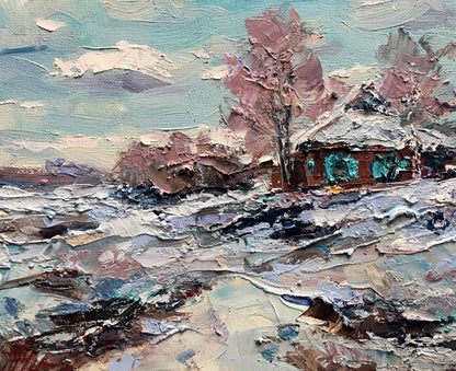 Oil painting Early March Alexander Nikolaevich Cherednichenko