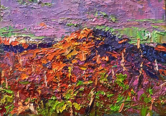 Oil painting Red mountain Ivanyuk Alex