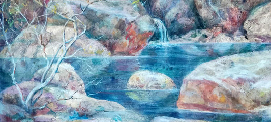 Oil painting Lake in the mountains Anatolii Duhnevich