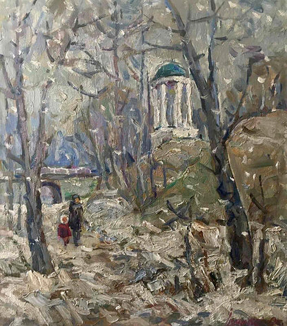 Oil painting Last snow Ivanyuk Alex