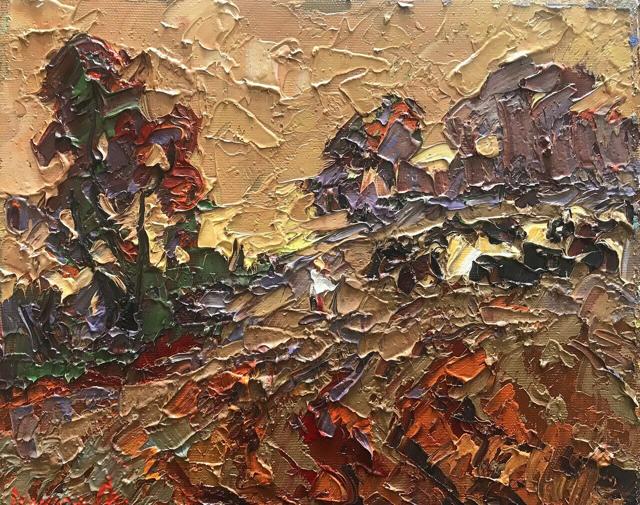Oil painting Warm evening Ivanyuk Alex