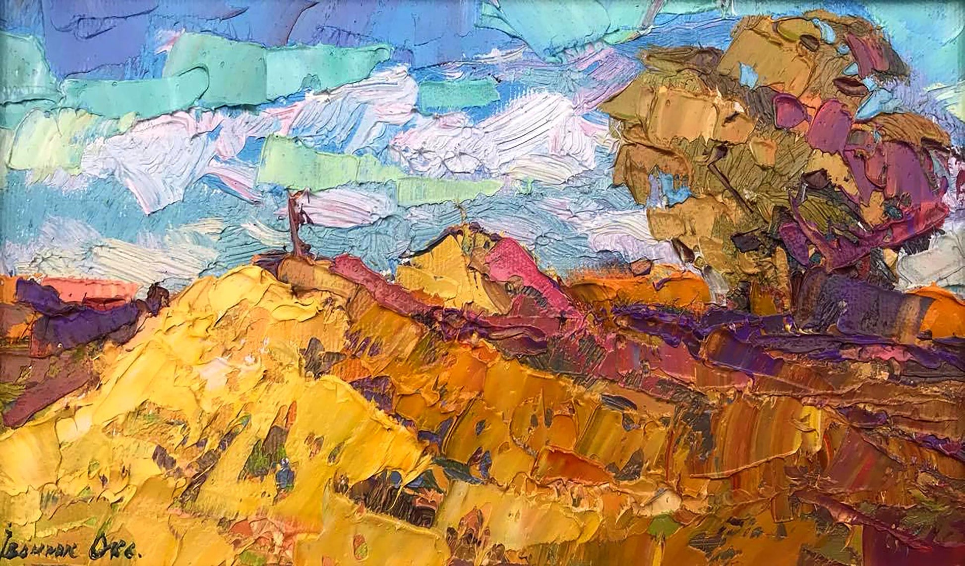 Oil painting In field Ivanyuk Oksana