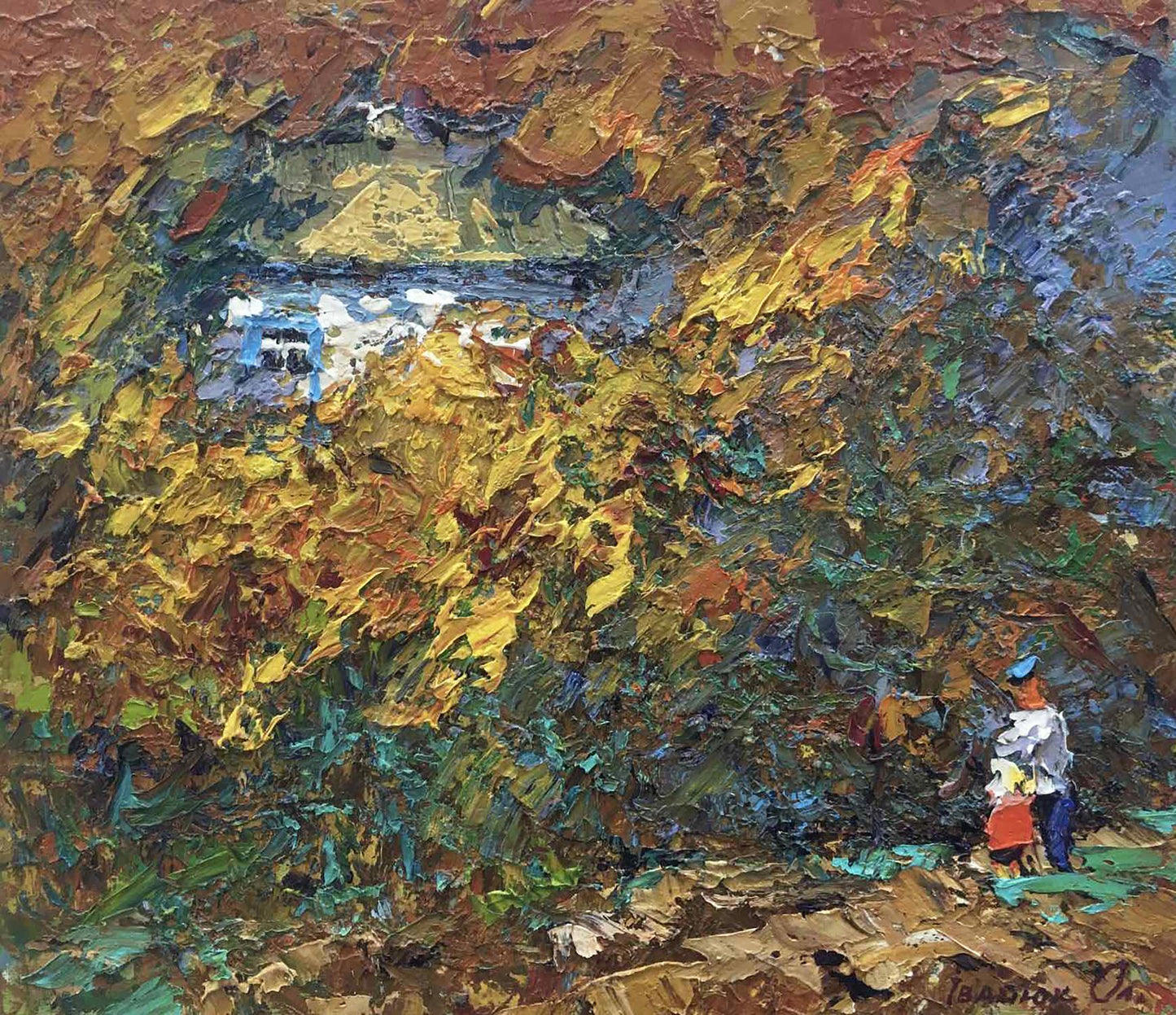 Oil painting Evening landscape Ivanyuk Alex