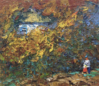 Oil painting Evening landscape Ivanyuk Alex