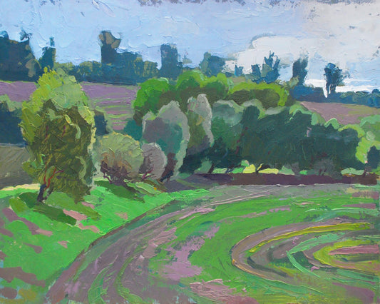 Oil painting Spring on Obolon Egor Shvachunov