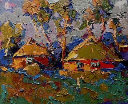 Oil painting Evening beam Ivanyuk Alex