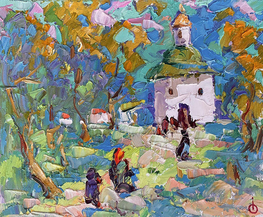 Oil painting Morning Nature Landscape 