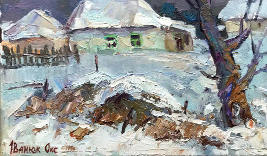 Oil painting Winter silence Ivanyuk Oksana