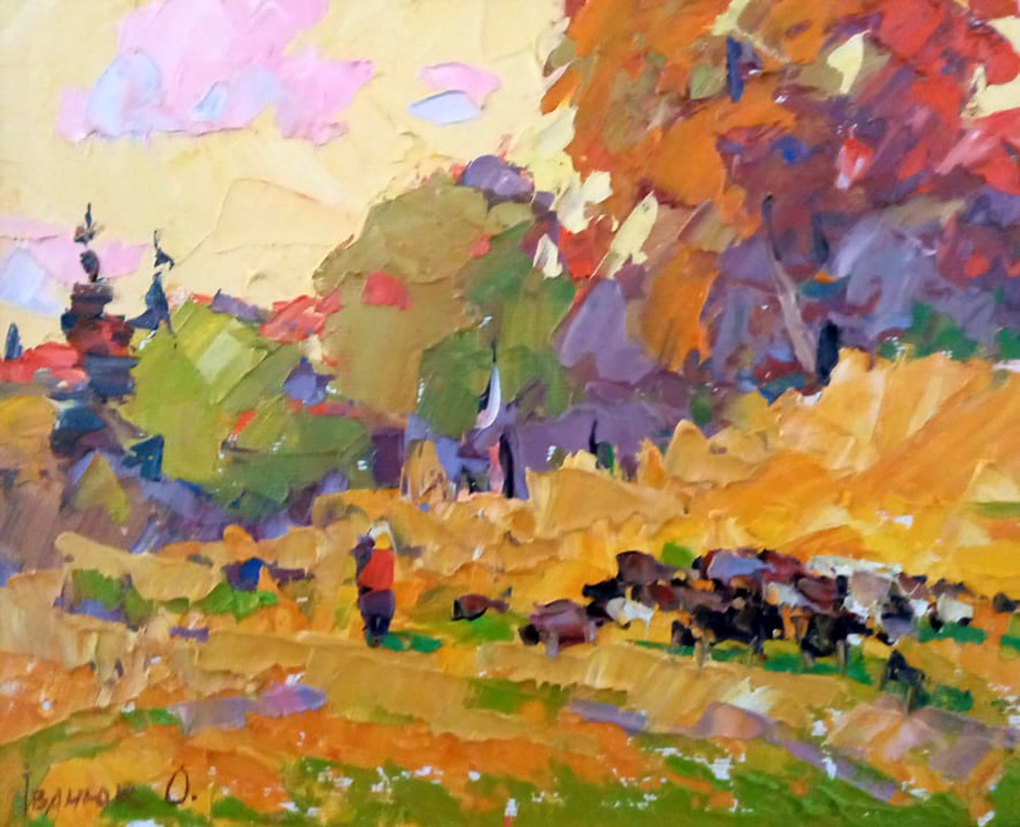 Oil painting Warm autumn Ivanyuk Alex