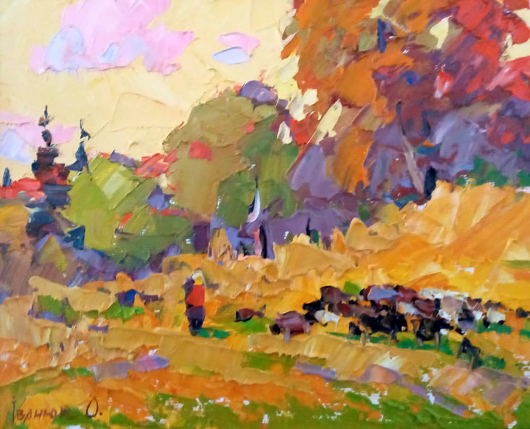 Oil painting Warm autumn Ivanyuk Alex