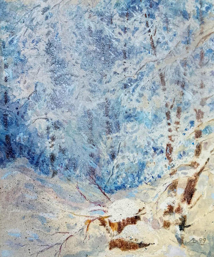 Oil painting Impressions of the winter forest Anatolii Duhnevich