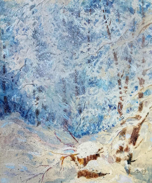 Oil painting Impressions of the winter forest Anatolii Duhnevich