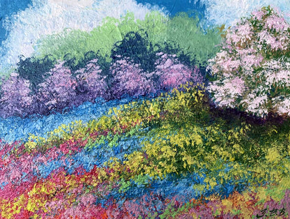 Oil painting Flower meadows V. Zadorozhnya