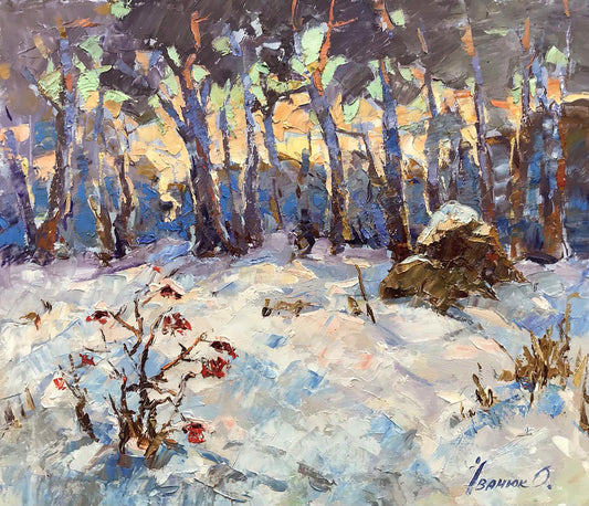 Oil painting Frosty morning Ivanyuk Alex