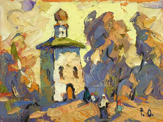 Oil painting Evening meal Oksana Ivanyuk