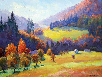Oil painting Autumn morning Serdyuk Boris Petrovich