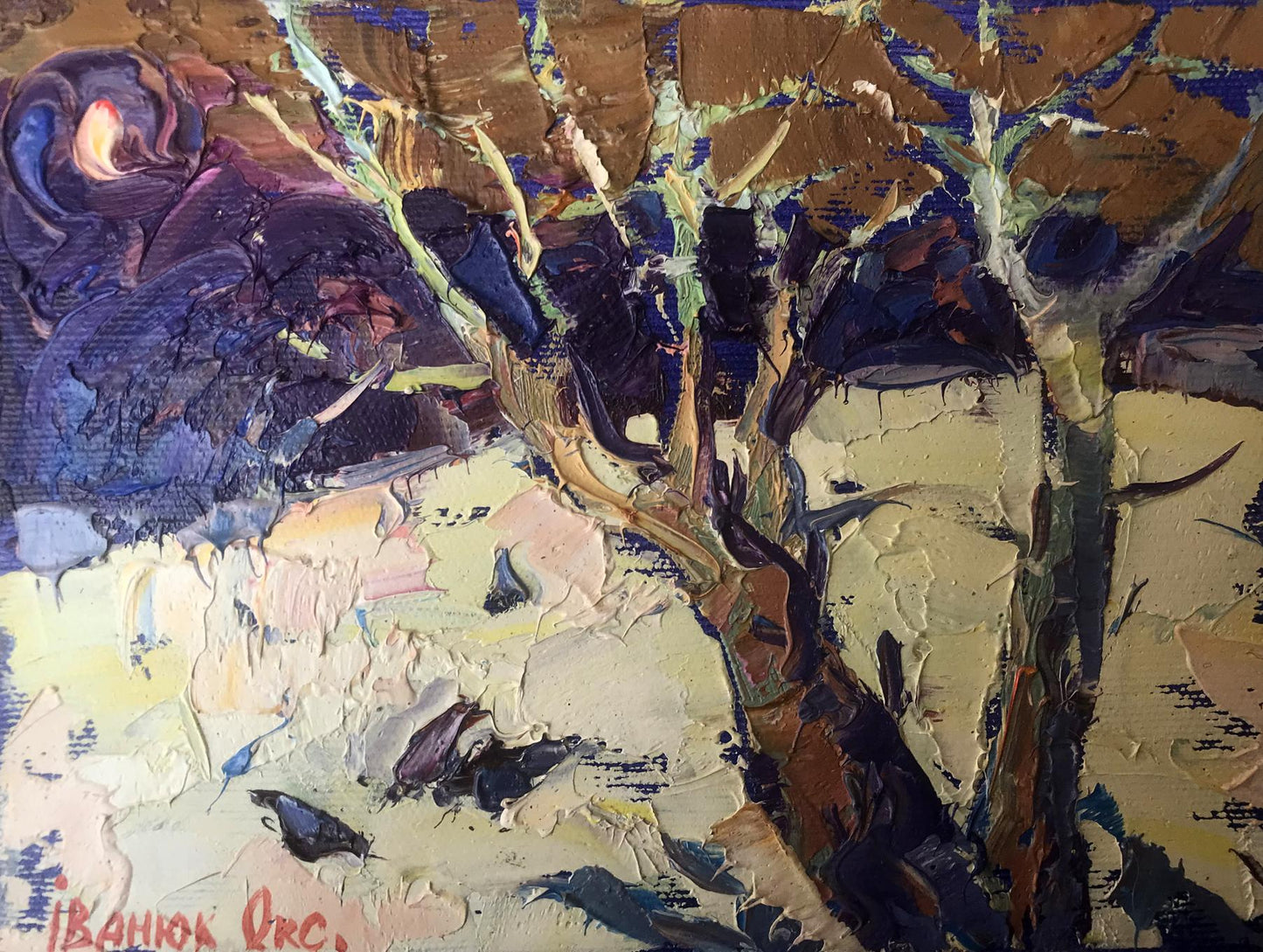 Oil painting The Monthly Night Ivanyuk Oksana