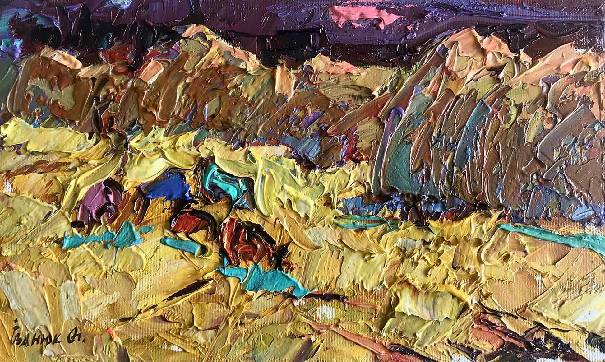 Oil painting In the steppes Ivanyuk Alex