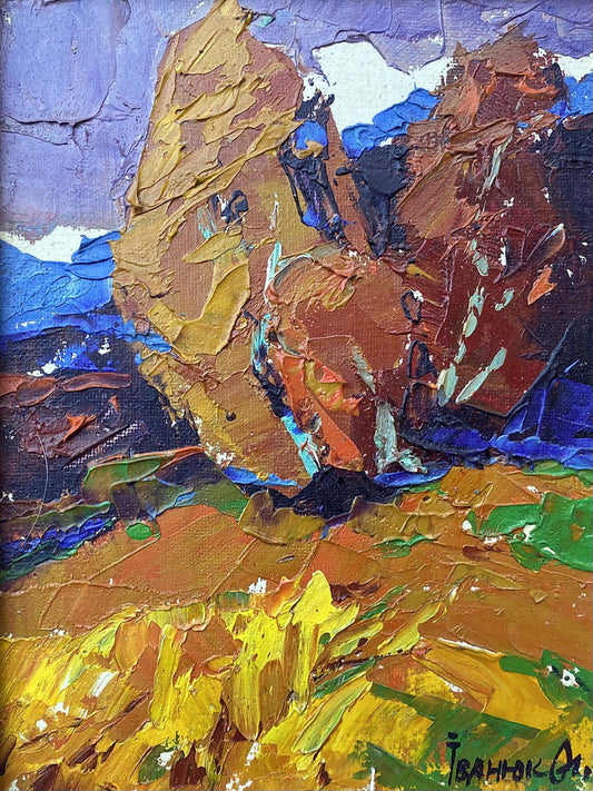 Oil painting Autumn is crimson Ivanyuk Alex