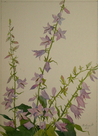 Watercolor painting Bells Savenets Valery
