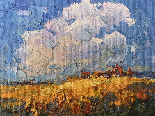 Oil painting To the sky of bread Oksana Ivanyuk