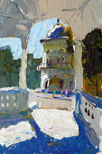 Oil painting In the mountains Egor Shvachunov