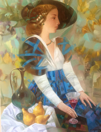 Abstract oil painting A Moment in Time Anatoly Borisovich Tarabanov
